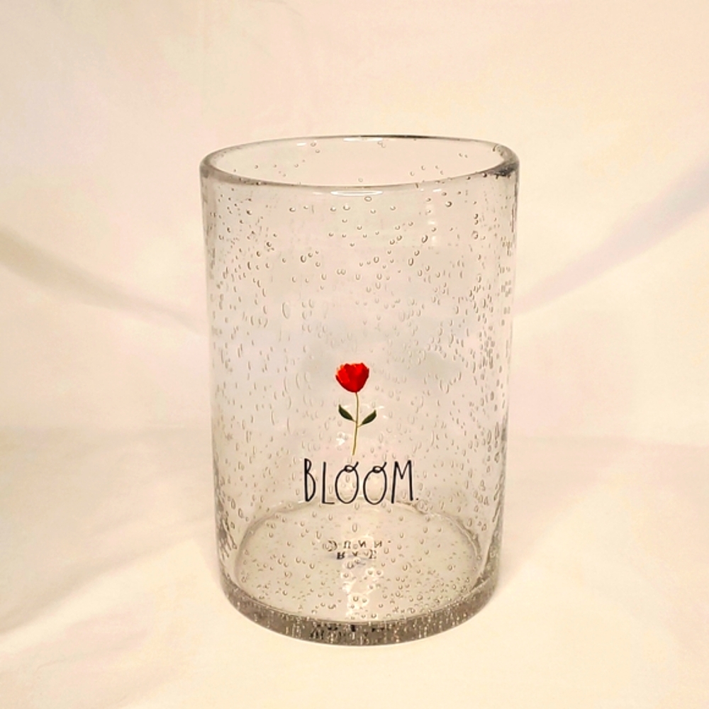 Rae Dunn Vase Hurricane Bubble Glass Clear Vase Farmhouse Style Valentines Decor